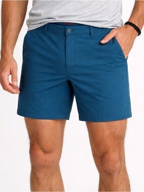RHONE Men's Teal Blue Casual Shorts